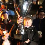Kibice Stomilu przywitali młodych piłkarzy Dumy Warmii