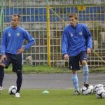 Trening piłkarzy Stomilu przed meczem z Widzew Łódź