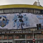 Ręcznie malowana reklama Stomil Cup w centrum Olsztyna