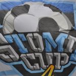 Ręcznie malowana reklama Stomil Cup w centrum Olsztyna