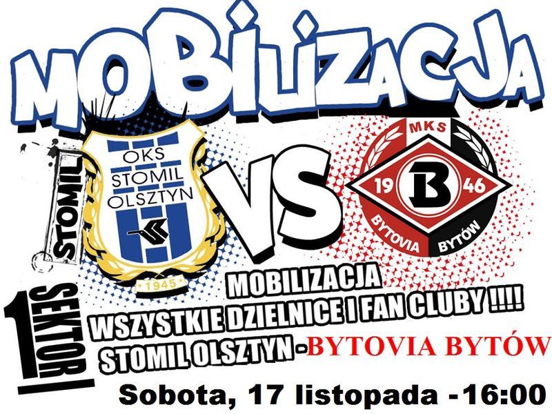 Plakat promujący mecz, fot. stomil.olsztyn.pl