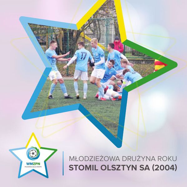Juniorzy młodsi Stomilu Olsztyn Młodzieżową Drużyną Roku 2020. Fot. wmzpn.pl