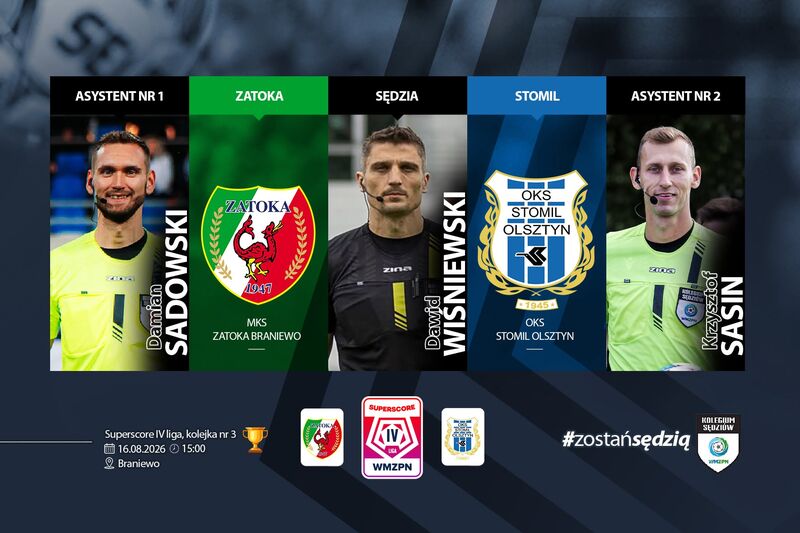 Dawid Wiśniewski arbitrem w Braniewie