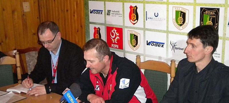 Zbigniew Kaczmarek na konferencj prasowej w Stalowej Woli, fot. Piotr Gajewski