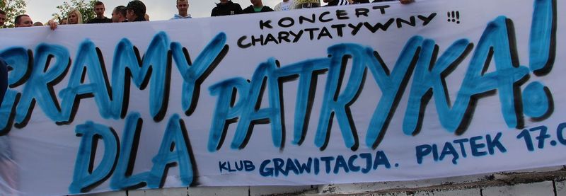 Transparent promujący koncert dla Patryka Hermana, fot. Piotr Frydrych