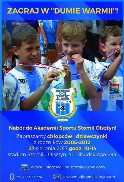 Plakat promujący nabór, fto. stomilolsztyn.com