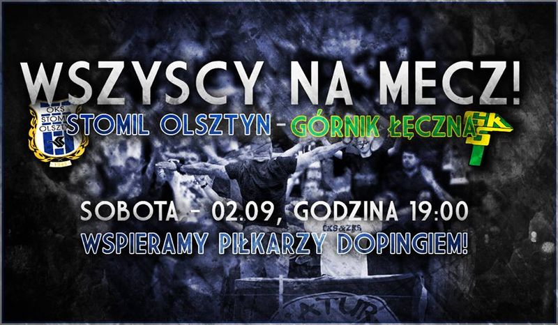 Grafika promująca mecz Stomil Olsztyn - Górnik Łęczna, fot. stomilolsztyn.com