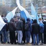 Manifestacja kibiców Stomilu Olsztyn