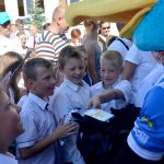 Stomilek na rozpoczęciu roku szkolnego w SP18 w Olsztynie