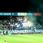 Oprawa ultras w meczu Stomil Olsztyn - Wigry Suwałki 0:3