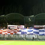 Oprawy ultras podczas meczu ŁKS Łomża - Stomil Olsztyn 0:1