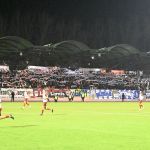 Oprawy ultras podczas meczu ŁKS Łomża - Stomil Olsztyn 0:1