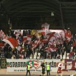 Oprawy ultras podczas meczu ŁKS Łomża - Stomil Olsztyn 0:1