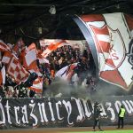 Oprawy ultras podczas meczu ŁKS Łomża - Stomil Olsztyn 0:1