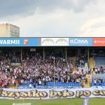 Oprawy ultras w meczu Stomil Olsztyn - ŁKS Łomża 0:4