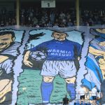 Oprawy ultras w meczu Stomil Olsztyn - ŁKS Łomża 0:4