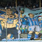 Oprawy ultras w meczu Stomil Olsztyn - ŁKS Łomża 0:4