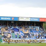 Oprawy ultras w meczu Stomil Olsztyn - ŁKS Łomża 0:4