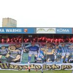 Oprawy ultras w meczu Stomil Olsztyn - ŁKS Łomża 0:4