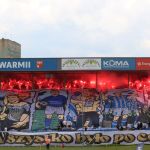Oprawy ultras w meczu Stomil Olsztyn - ŁKS Łomża 0:4