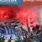 Oprawy ultras w meczu Stomil Olsztyn - ŁKS Łomża 0:4