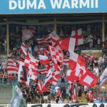 Oprawy ultras w meczu Stomil Olsztyn - ŁKS Łomża 0:4
