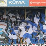 Oprawy ultras w meczu Stomil Olsztyn - ŁKS Łomża 0:4