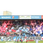 Oprawy ultras w meczu Stomil Olsztyn - ŁKS Łomża 0:4
