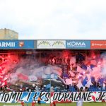Oprawy ultras w meczu Stomil Olsztyn - ŁKS Łomża 0:4
