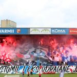 Oprawy ultras w meczu Stomil Olsztyn - ŁKS Łomża 0:4