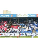 Oprawy ultras w meczu Stomil Olsztyn - ŁKS Łomża 0:4