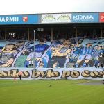 Oprawy ultras w meczu Stomil Olsztyn - ŁKS Łomża 0:4