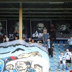 Oprawy ultras w meczu Stomil Olsztyn - ŁKS Łomża 0:4