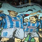 Oprawy ultras w meczu Stomil Olsztyn - ŁKS Łomża 0:4