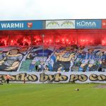 Oprawy ultras w meczu Stomil Olsztyn - ŁKS Łomża 0:4