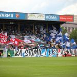 Oprawy ultras w meczu Stomil Olsztyn - ŁKS Łomża 0:4