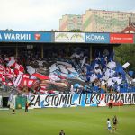 Oprawy ultras w meczu Stomil Olsztyn - ŁKS Łomża 0:4