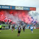 Oprawy ultras w meczu Stomil Olsztyn - ŁKS Łomża 0:4