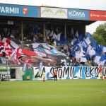 Oprawy ultras w meczu Stomil Olsztyn - ŁKS Łomża 0:4