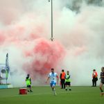Oprawy ultras w meczu Stomil Olsztyn - ŁKS Łomża 0:4