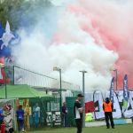 Oprawy ultras w meczu Stomil Olsztyn - ŁKS Łomża 0:4