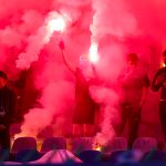 Kibicowskie zdjęcia z meczu Stomil Olsztyn - Mrągowia Mrągowo 1:0
