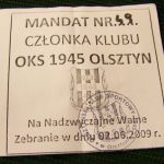 Nadzwyczajne Walne Zebranie Członków Klubu OKS 1945 Olsztyn