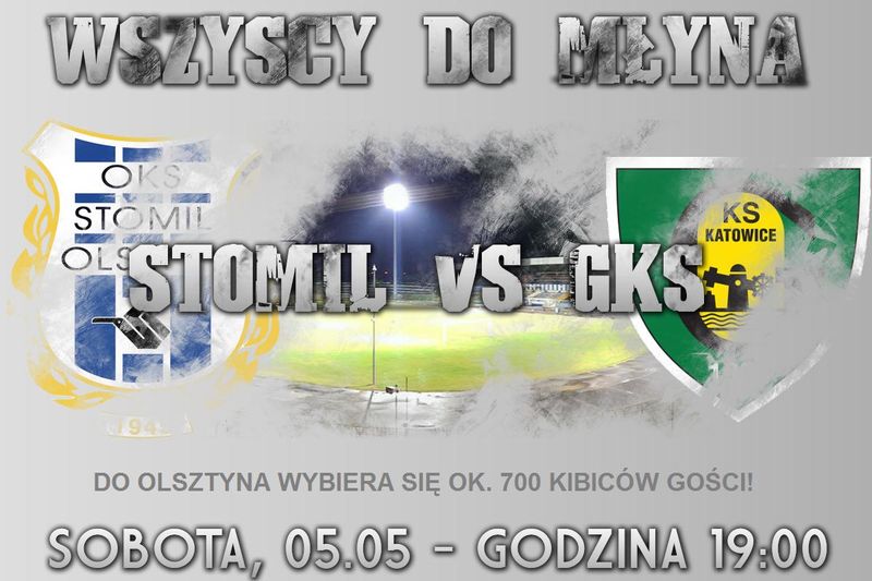 Grafika promująca mecz, fot. stomilolsztyn.com