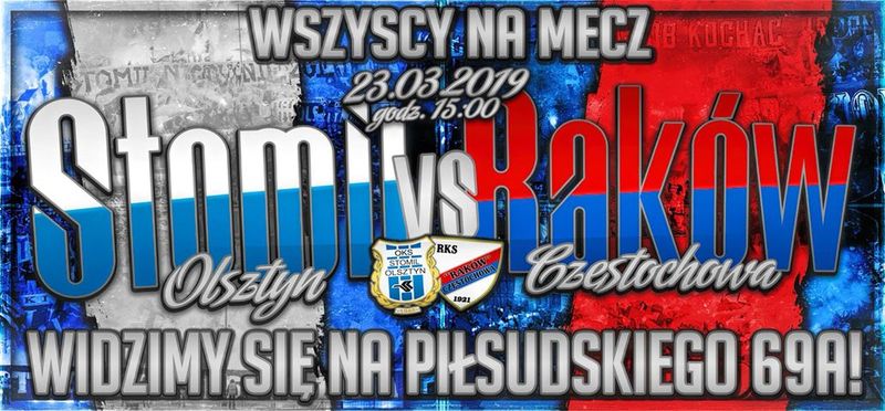 Grafika promująca mecz, fot. kibice.stomil.olsztyn.pl