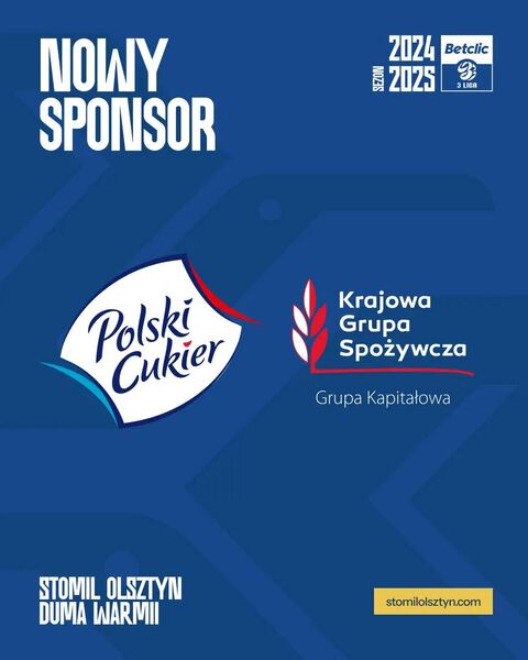 Grupa Kapitałowa Krajowej Grupy Spożywczej S.A. sponsorem Stomilu. Fot. stomilolsztyn.com