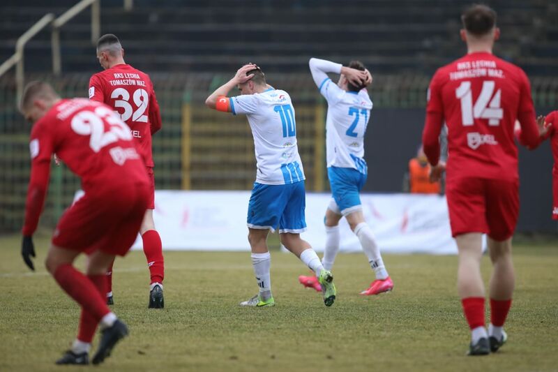 Stomil Olsztyn przegrał 3:4 z Lechią Tomaszów Mazowiecki. Fot. Łukasz Kozłowski