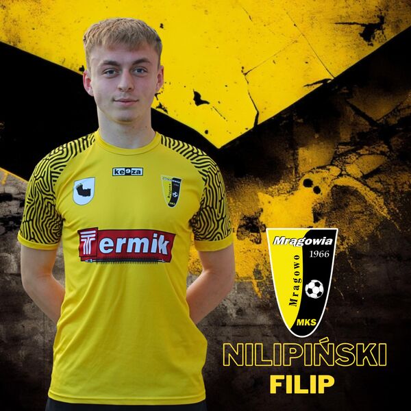 Filip Nilipiński w Mrągowii Mrągowo. Fot. Mrągowia Mrągowo