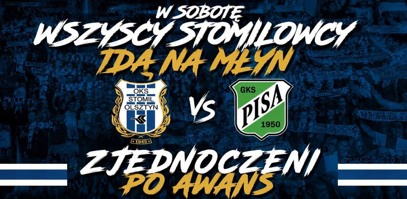 Stomil Olsztyn gra z Pisą Barczewo. Rys. kibice.stomil.olsztyn.pl