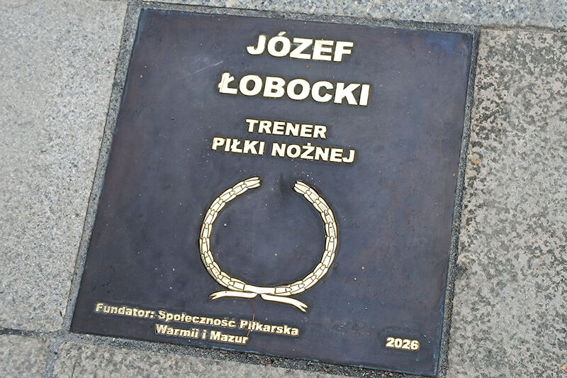 Józef Łobocki w Alei Sław Olsztyńskiego Sportu. Fot. Paweł Piekutowski